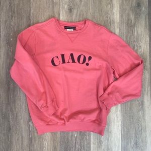 Caio pink crew neck sweatshirt size medium